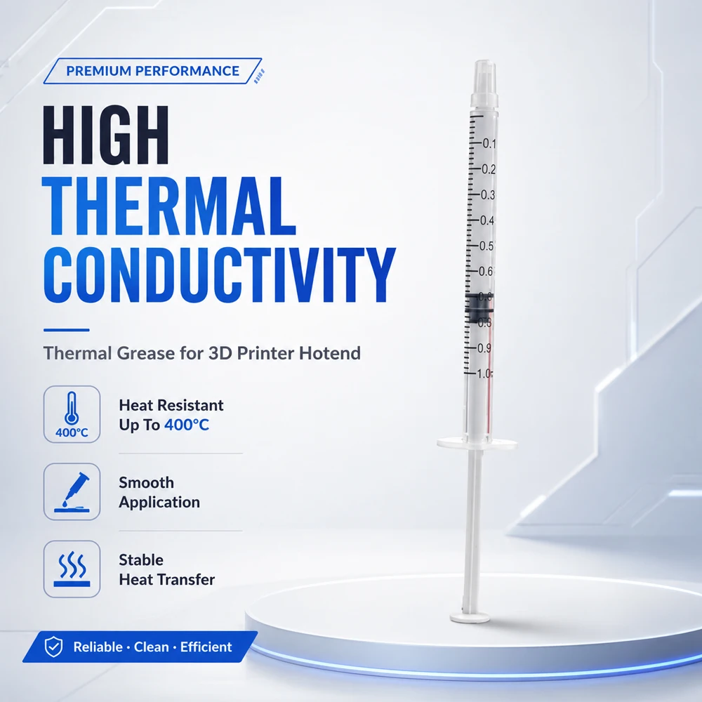 400°C High Temperature Thermal Grease for 3D Printer Hotend, Thermal Conductive Paste for Bambu Lab PTC Heater Nozzle Heatbreak