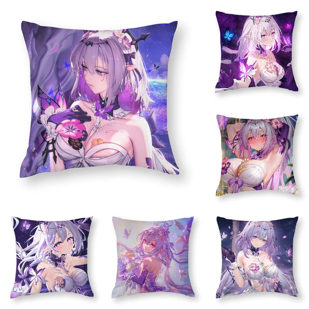 

Castorice Honkai Star Rail Pillow Case 3D Print Polyester Fiber 45*45 cm Home Sofa Throw Pillow Cover Decoration Festival Gift