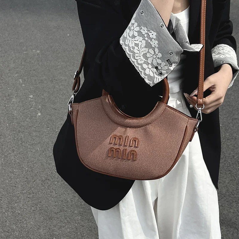 حقيبة ساعي جلدية عصرية للنساء حقيبة كتف كروس أنيقة محفظة حمل ماركة فاخرة