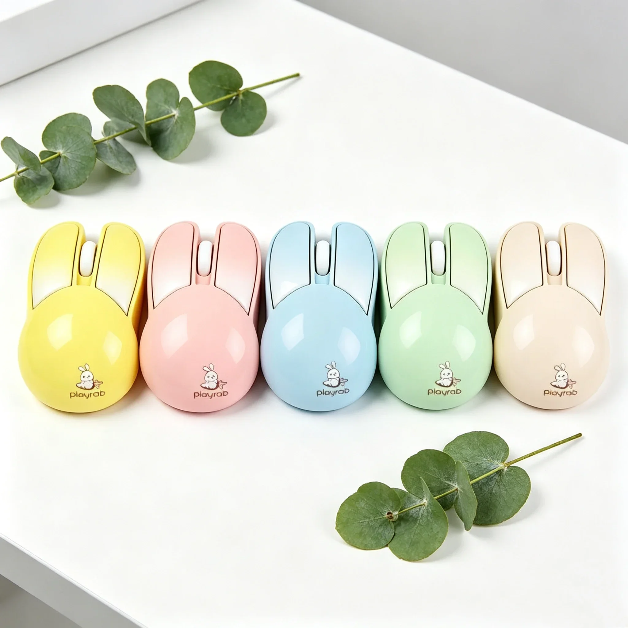 

Sweet Rabbit Wireless Mouse Mute Silent Small Portable Mice Fashion Female Office Accessory 5 Colors Universal For PC Laptop
