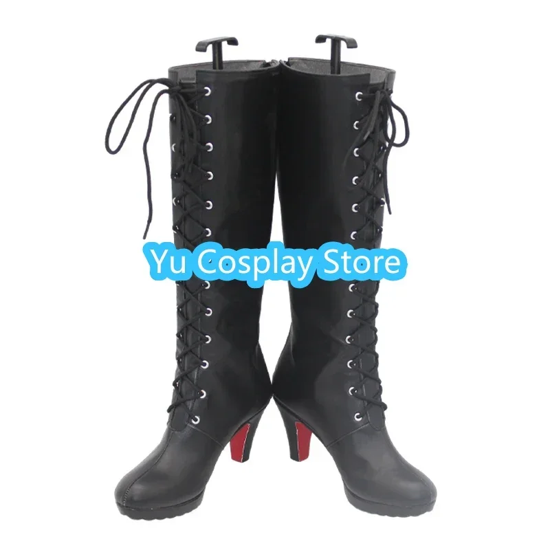 Hanuma Makoto Cosplay Schoenen Spel Blauw Archief Cosplay Prop Halloween Carnaval Laarzen Pu Schoenen Op Maat Gemaakt