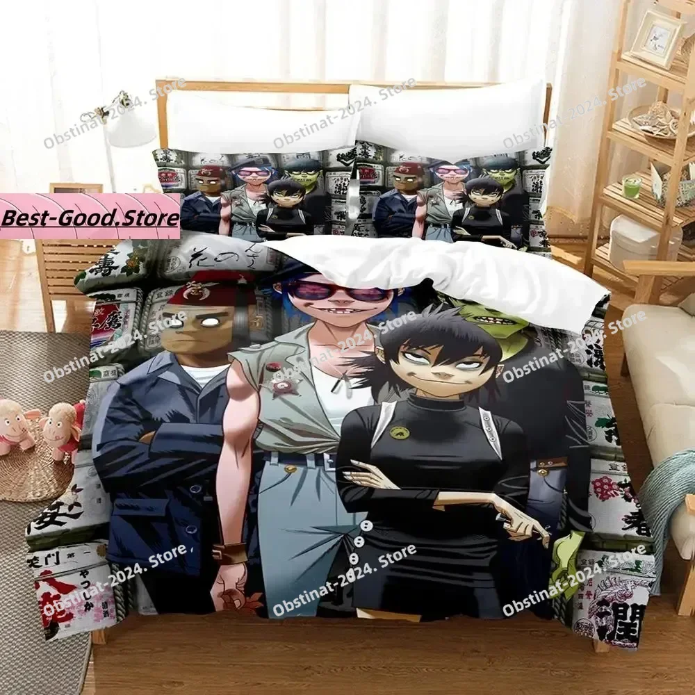 

New Gorillaz Bedding Set Single Twin Full Queen King Size Bed Set Adult Kid Bedroom Duvet cover Sets 3D Print Game bed sheet set