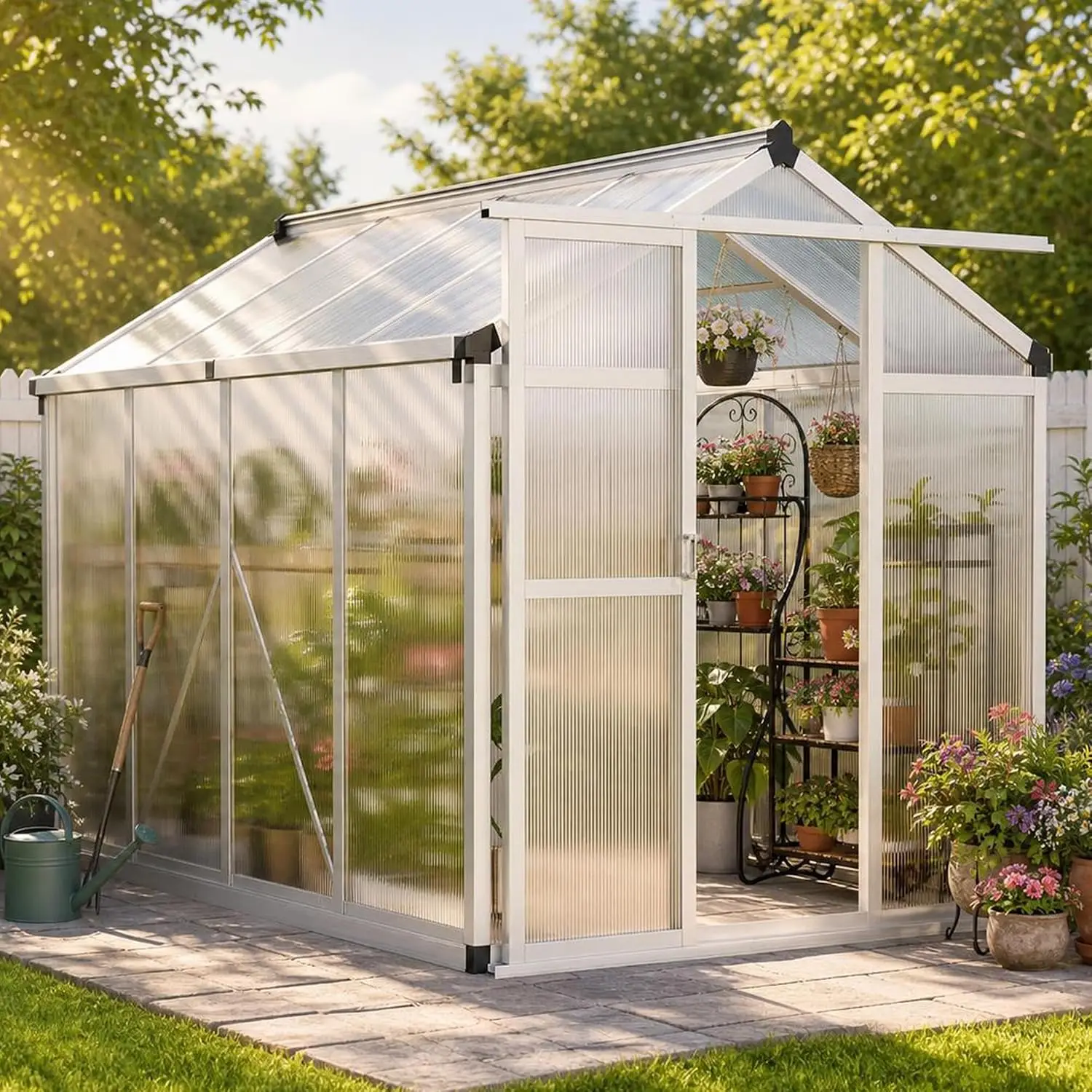 6x8 FT Greenhouse - Large Aluminum Greenhouses for Outdoors, Customized