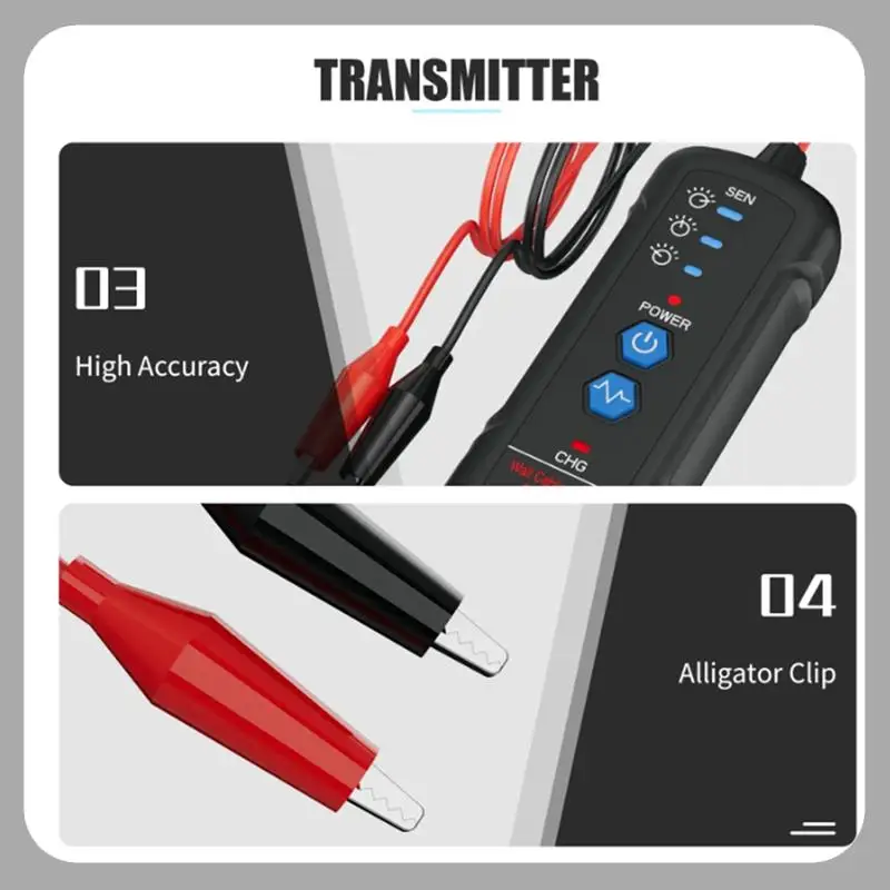 A46U Underground Wire Locator Detects Buried Power Cable Electrical Circuit Tracer Detects Buried Power Cable Locator