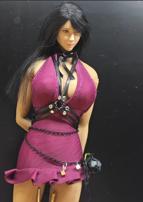 

Handmade 1/6 Scale Female Soldier High Elasticity Purple Dress Set Accessory For 12inch Action Figure Model Toys
