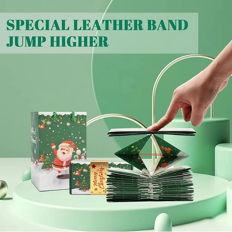 10 Stück Weihnachts-Überraschungs-Pop-up-Geschenkbox Rot/Grün Einzigartige Faltbare Springende DIY-Geschenkbox Weihnachtsparty-Dekoration – Detail 5