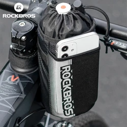 ROCKBROS Bicycle Handlebar Bag Cycling Water Bottle Carrier Holder Wide Reflective Strap Scooter Hang Bag Bike Pouch Accessories