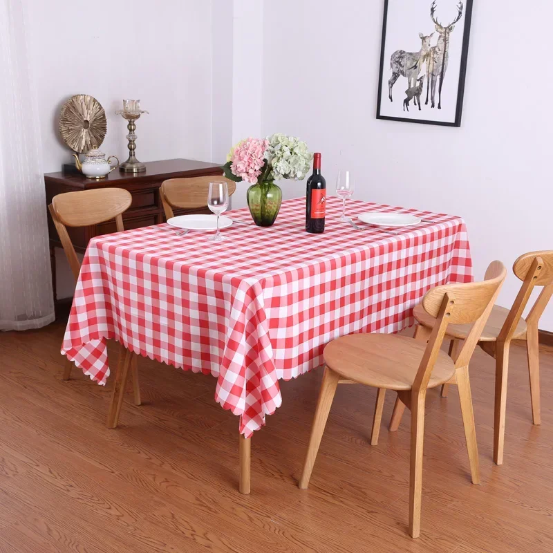 Plaid Rectangular Table Cover For Modern Home Decorative Dinning Red Black Green Tablecloth Checkered Picnic Tea Table Cloth