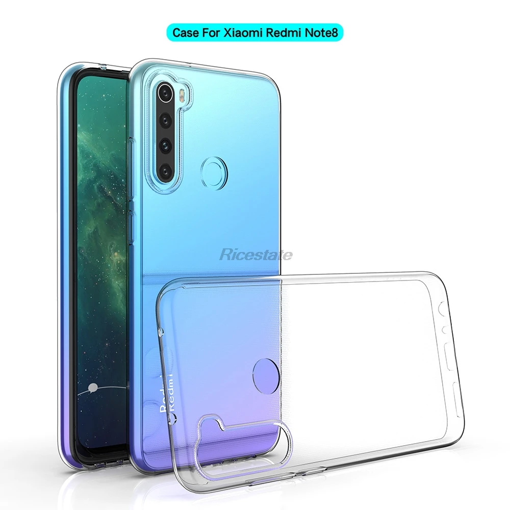 Clear Case for Xiaomi Redmi Note 8 Transparent TPU Shockproof Phone Case Redmi Note 8 Note8 Protection Cover