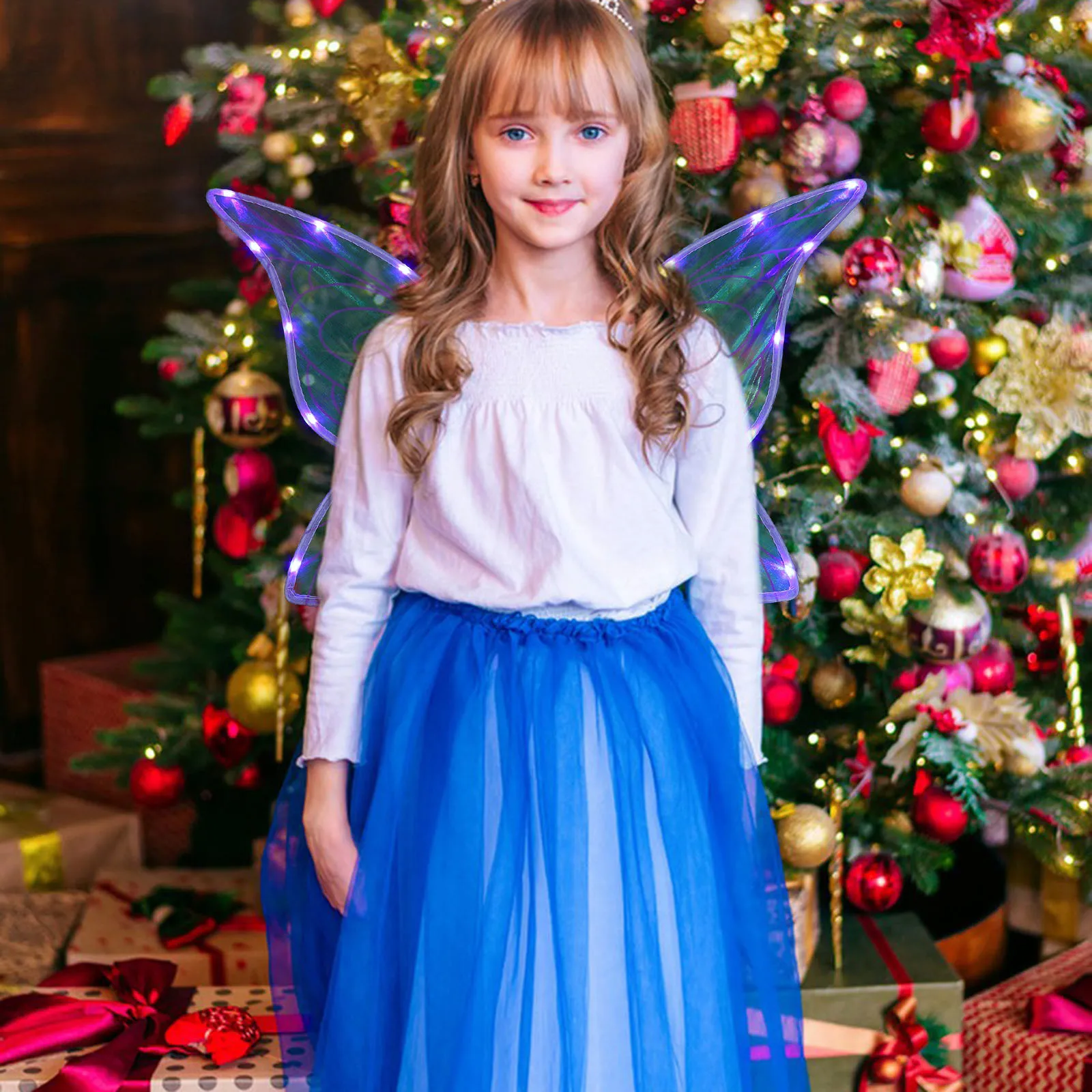 

Butterfly Wings Luminous Fairy Wing Lightweight Gauze Material Cosplay Costume Prop Party Performance Photo Decoration