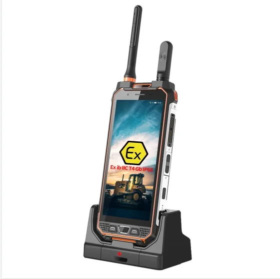 AORO M5 مقاوم للماء يده أندرويد Poc Ip68 Dmr راديو Atex IECEX ZONE 1 Atex الهاتف الذكي VHF أو UHF DMR راديو وعرة الهاتف