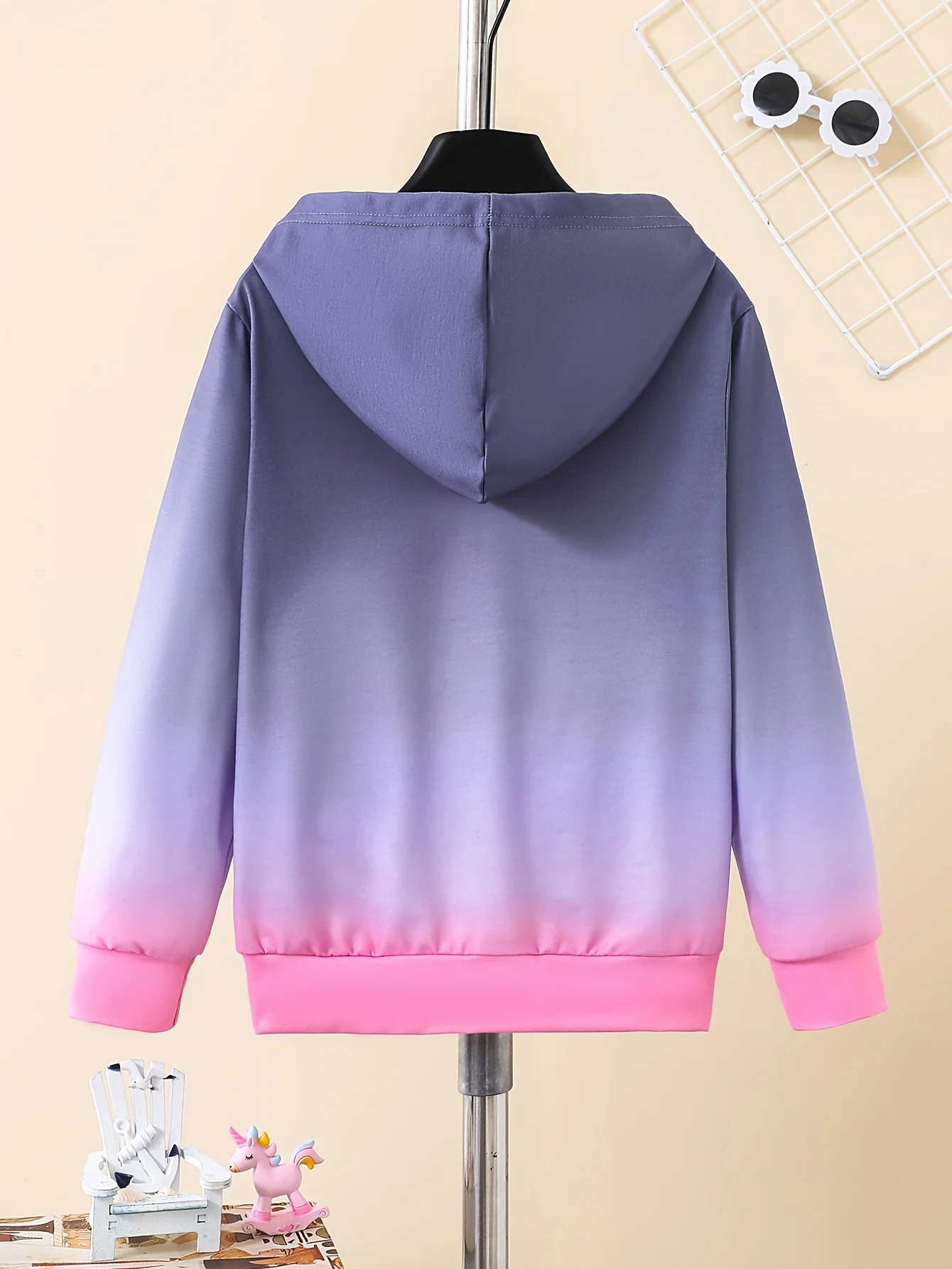 Girls Casual Spring Autumn 3D Ice Cream Print Hoodie Sweatshirt Comfortable Streetwear for Kids