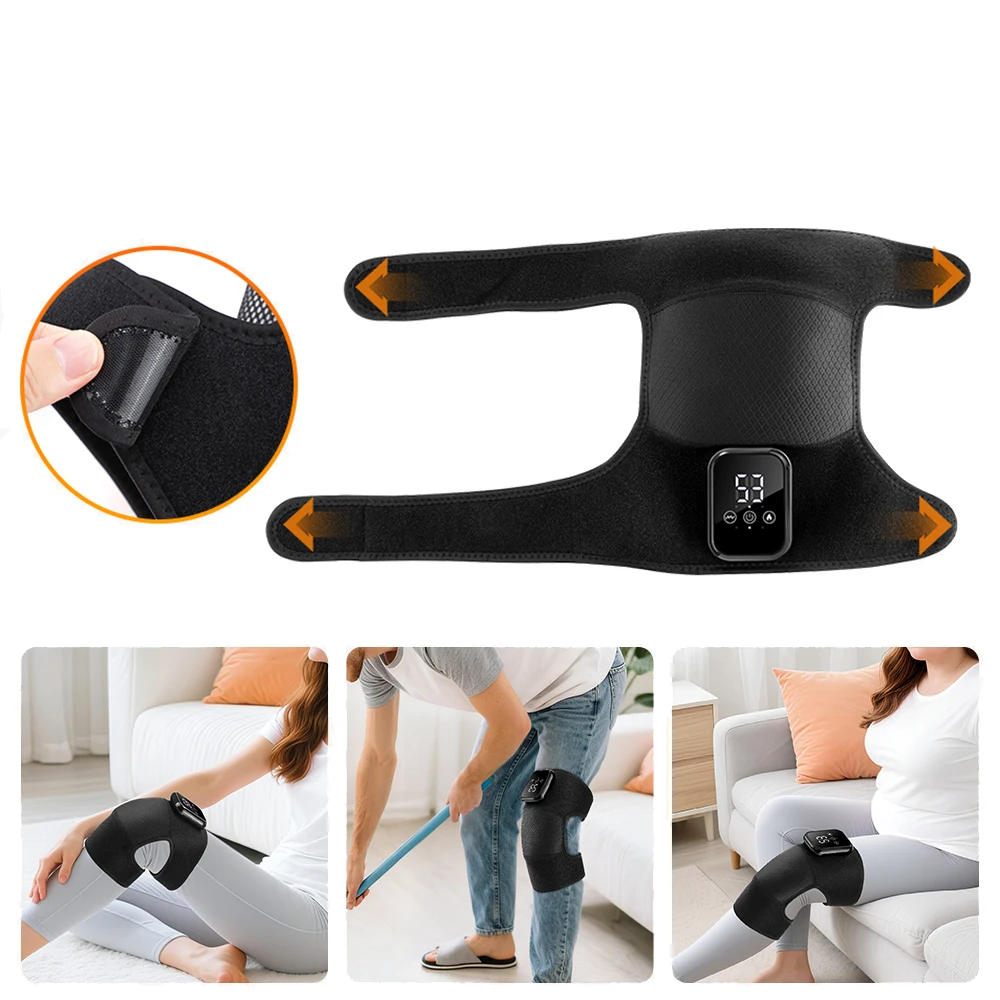 

Электрический нагревательный массажер для колена, способствующий кровообращению, беспроводной вибрационный наколенник, поддерживающий наколенник, спортивный пояс для суставов