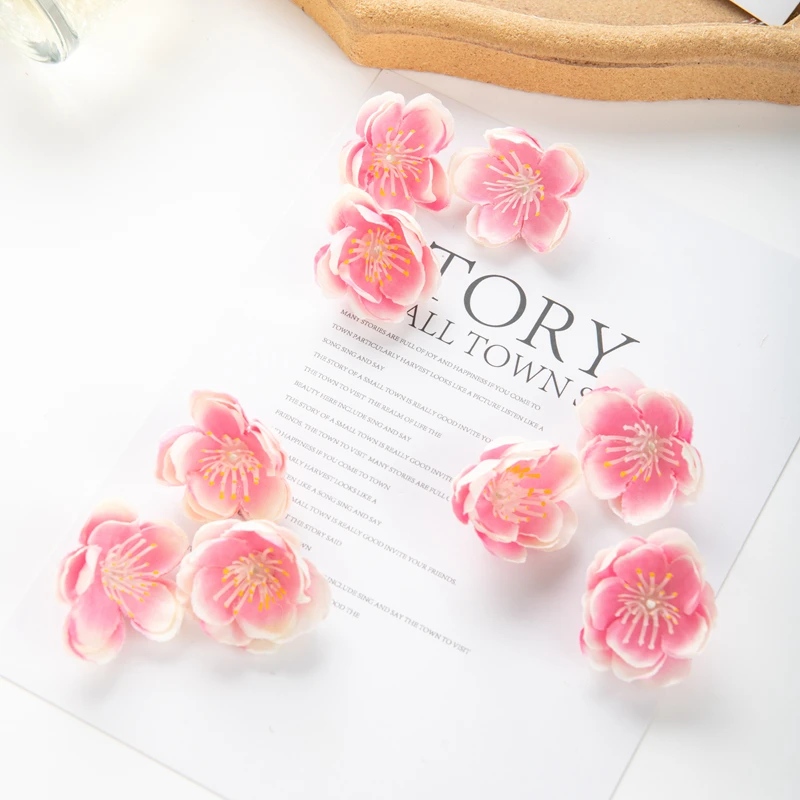 100 Stück 3CM Künstliche Blumen für Scrapbooking, Kirschblüten, DIY-Geschenke, Süßigkeitenbox, Hochzeit, Garten, Rosenbogen, Heimdekoration, Valentinstagskranz – Detail 19