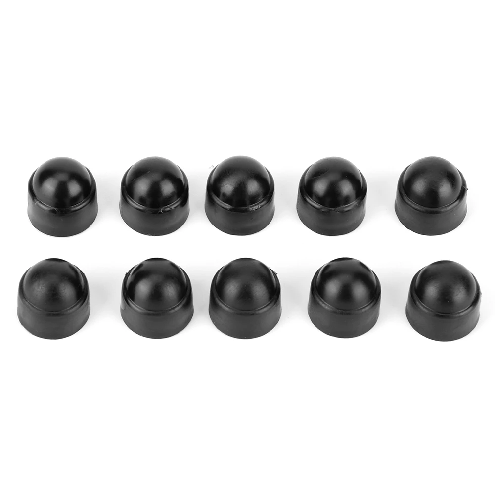 10pcs 15mm/0.59in M8 Plastic Hex Screws Nuts Head Cap Cover Accessory