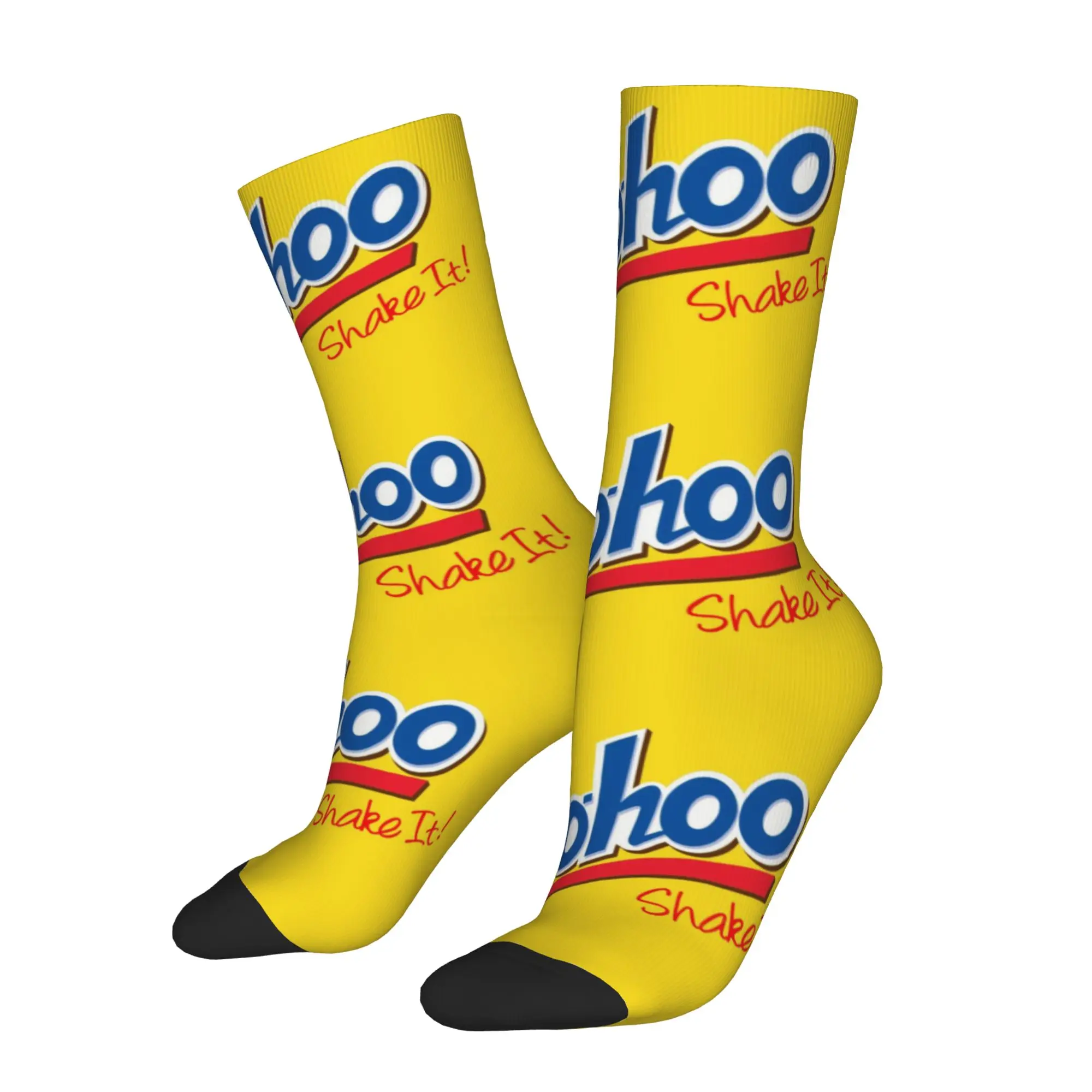 

1 Pair Funny Sock Yoo-hoo Logo (6) Rock Quality Pattern Printed Men Crew Socks Novelty Men's Socks