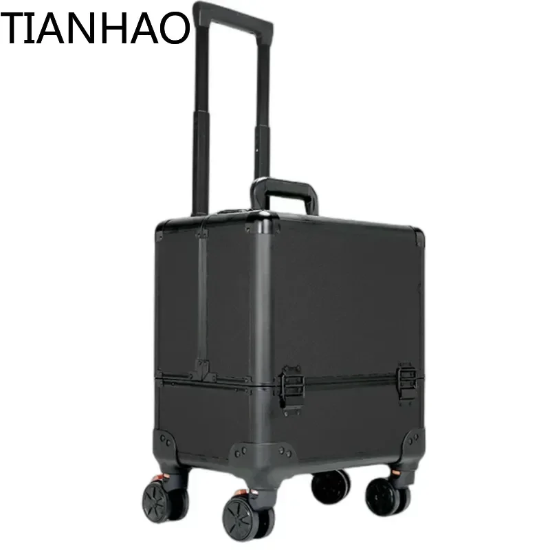 Small Pull Rod Tattoo Semi-permanent Toolbox Professional Micro Plastic Beauty Nail Ciliary Follow Makeup Case Bag