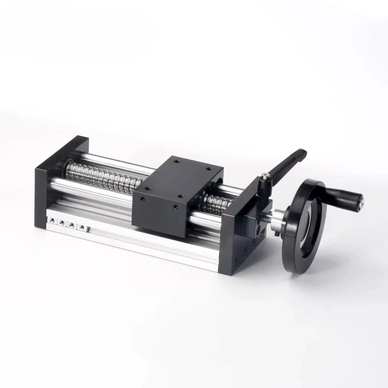 Ball Screw Linear Guideway Slide Table Motion Module Manual Displacement Slide Stroke With Precision Laser Scale Handwheel