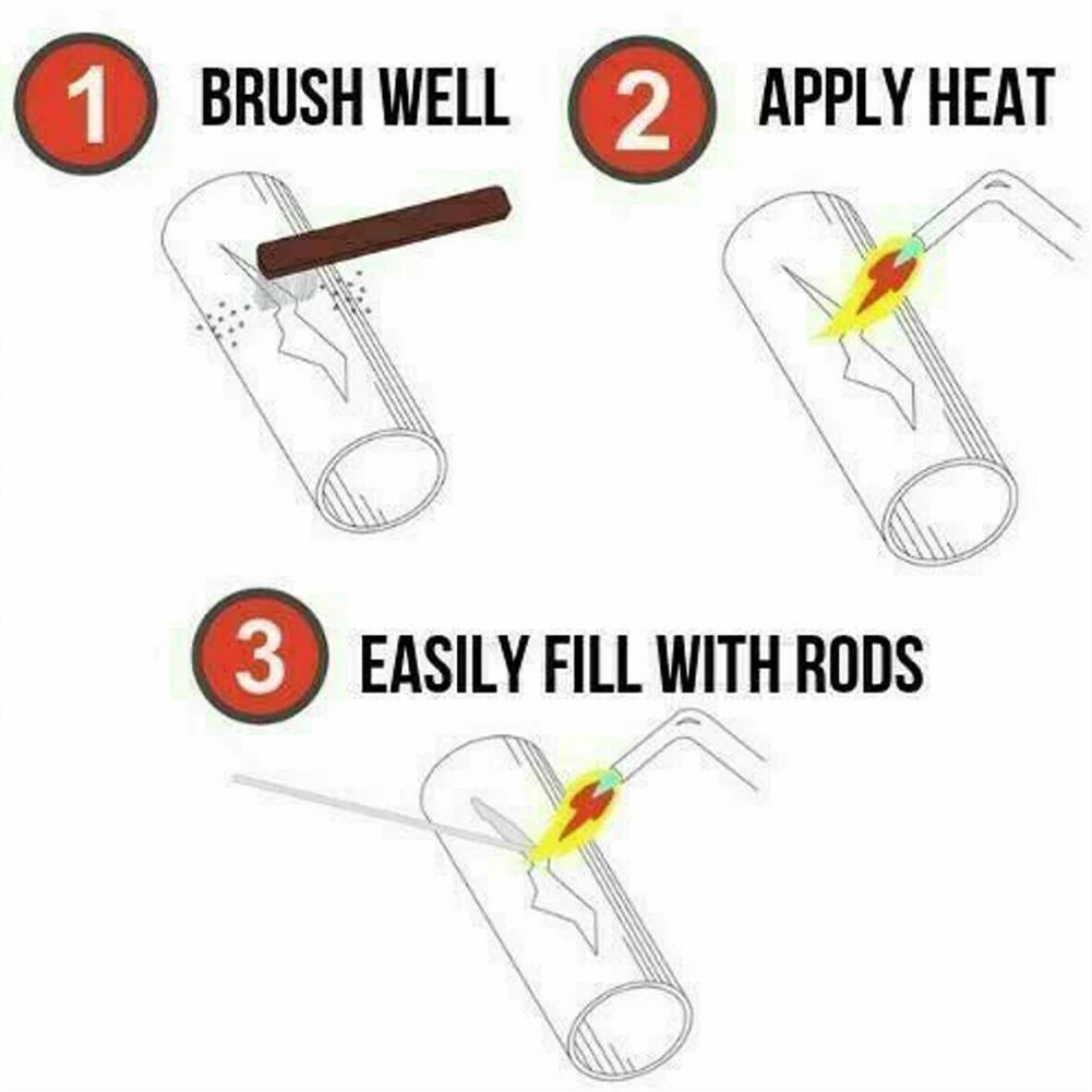 Bacchette per saldatura Easy Melt brasatura a filo di alluminio a bassa temperatura 10 pezzi 1.6mm x 330mm materiale per saldatura per uso generale erspiastrelle