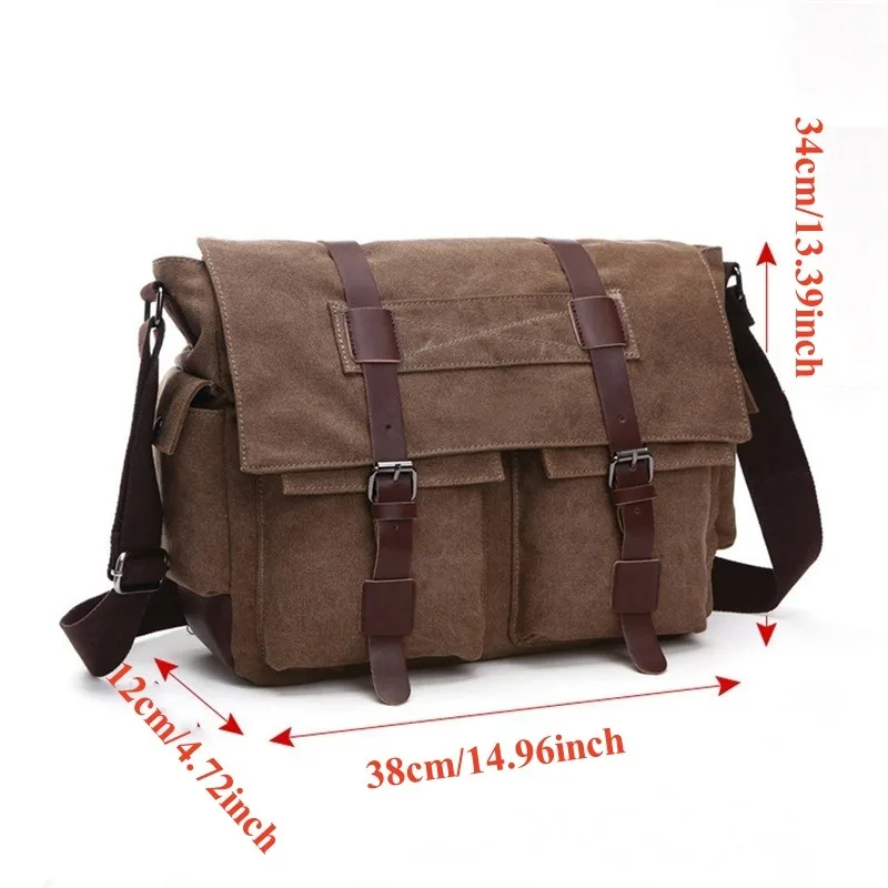 Men Trip Bag Canvas Travel Tote Luggage Large Capacity Shoulder