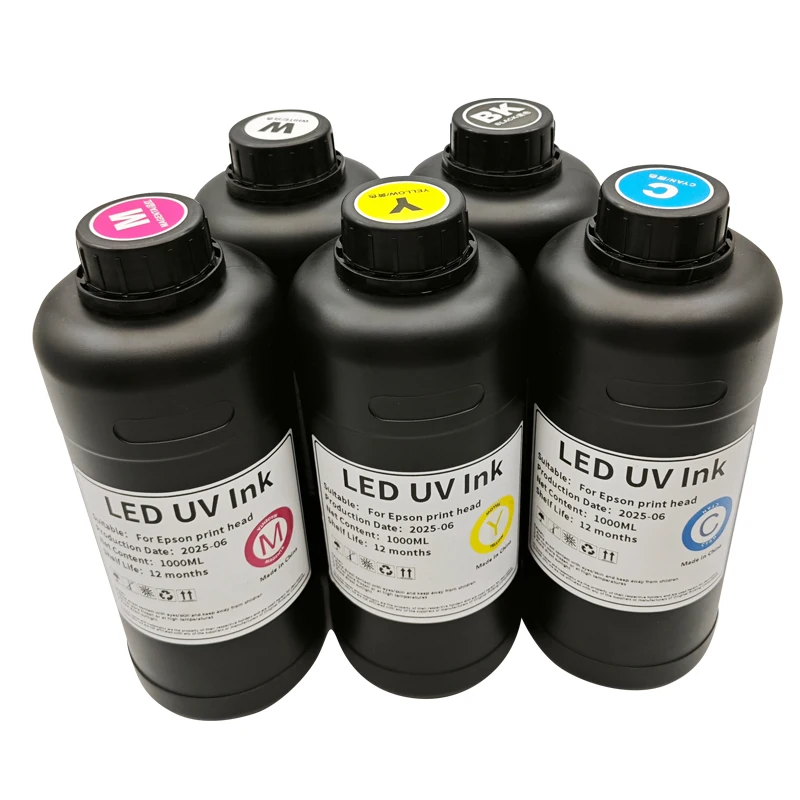 1000ML i3200 TX800 XP600 UV DTF INK LED UV Ink Curable Varnish UV Primer Liquid For Epson DX5 DX7 L805 1390 Printhead Soft Hard
