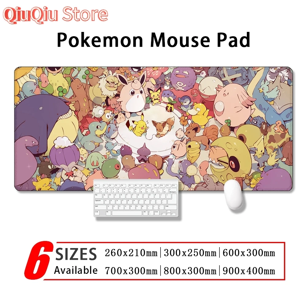 Mouse Pad Kawaii Pokemon Desk Mat Waterproof Anti-Slip Personalized Mousepad Large Mouse Mat Extended Mouse pad Gaming Desk