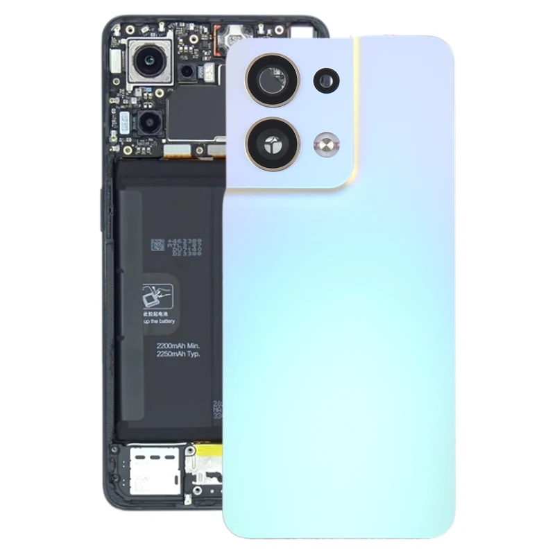 

Оригинал для OPPO Reno8 5G задняя крышка аккумулятора с крышкой объектива камеры задняя крышка телефона
