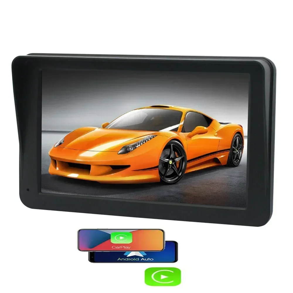 Reproductor de vídeo Multimedia Universal para Radio de coche de 7 pulgadas, Carplay inalámbrico, pantalla táctil IPS automática, cámara de salpicadero DVR 4K para Hyundai KIA Toyota