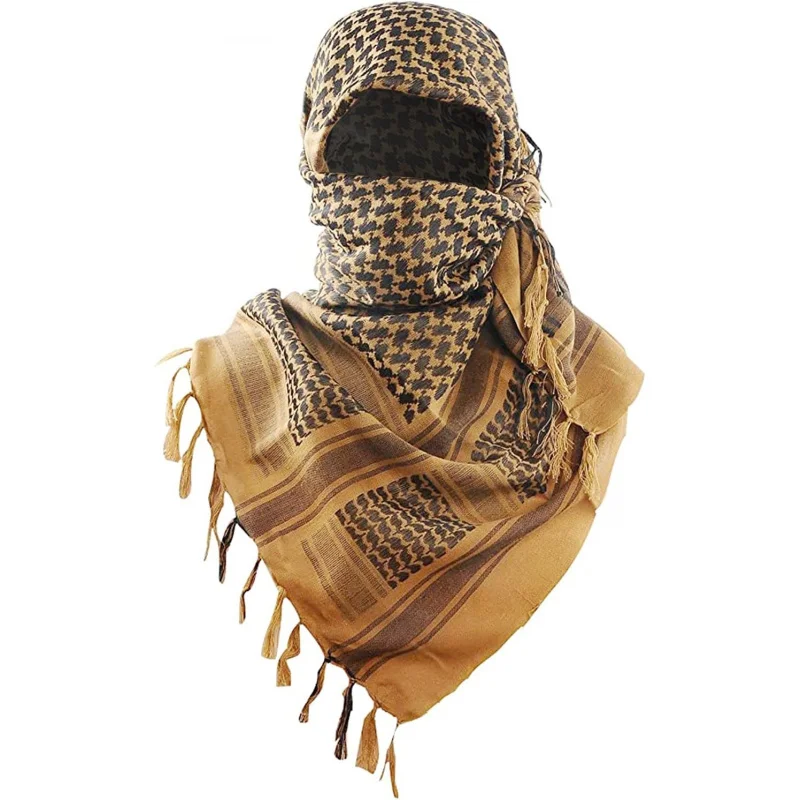 

Military Shemagh Tactical Desert Scarf / 100% Cotton Keffiyeh Scarf Wrap for Men And Women
