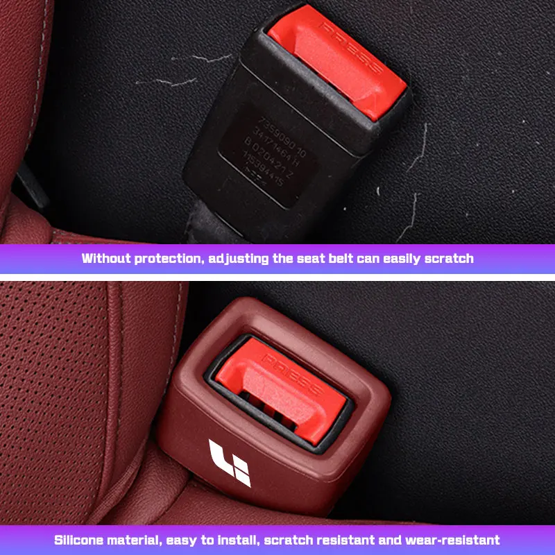 

Car Seat Belt Buckle Cover For Leading Ideal Li One Lixiang L6 L7 L8 L9 2022 2025 Safety Belt Anchor Socket Protection Covers