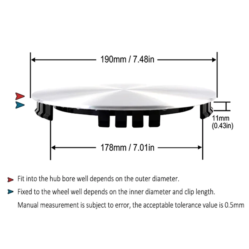 DewFlew 1/4Pcs OD 190mm/7.48