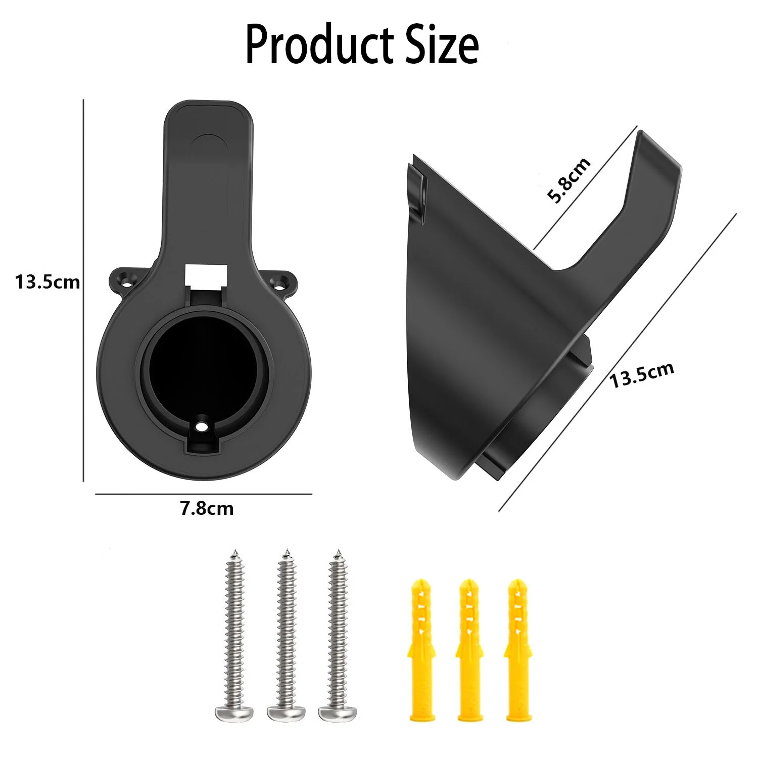 Soporte de cargador para coche eléctrico, organizador de Cable de carga tipo HQ 1/Tipo 2 EV, montaje en pared