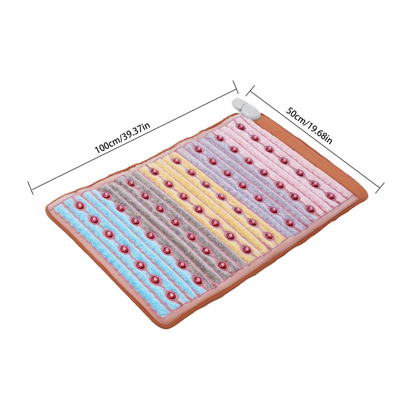 

Массажный коврик с подогревом фотонного камня в дальнем инфракрасном диапазоне/наматрасник для биомагнитной терапии