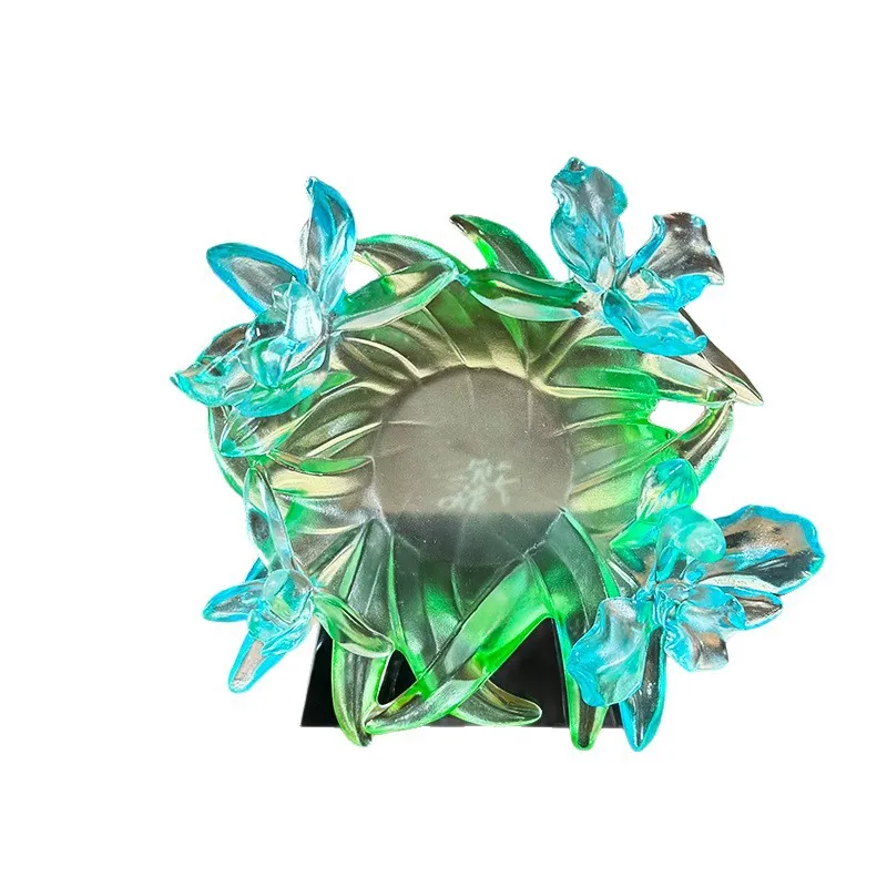 

Twelve Flowers Coaster Holder Cup Set Tea Ceremony Ornament Handicraft Candlestick