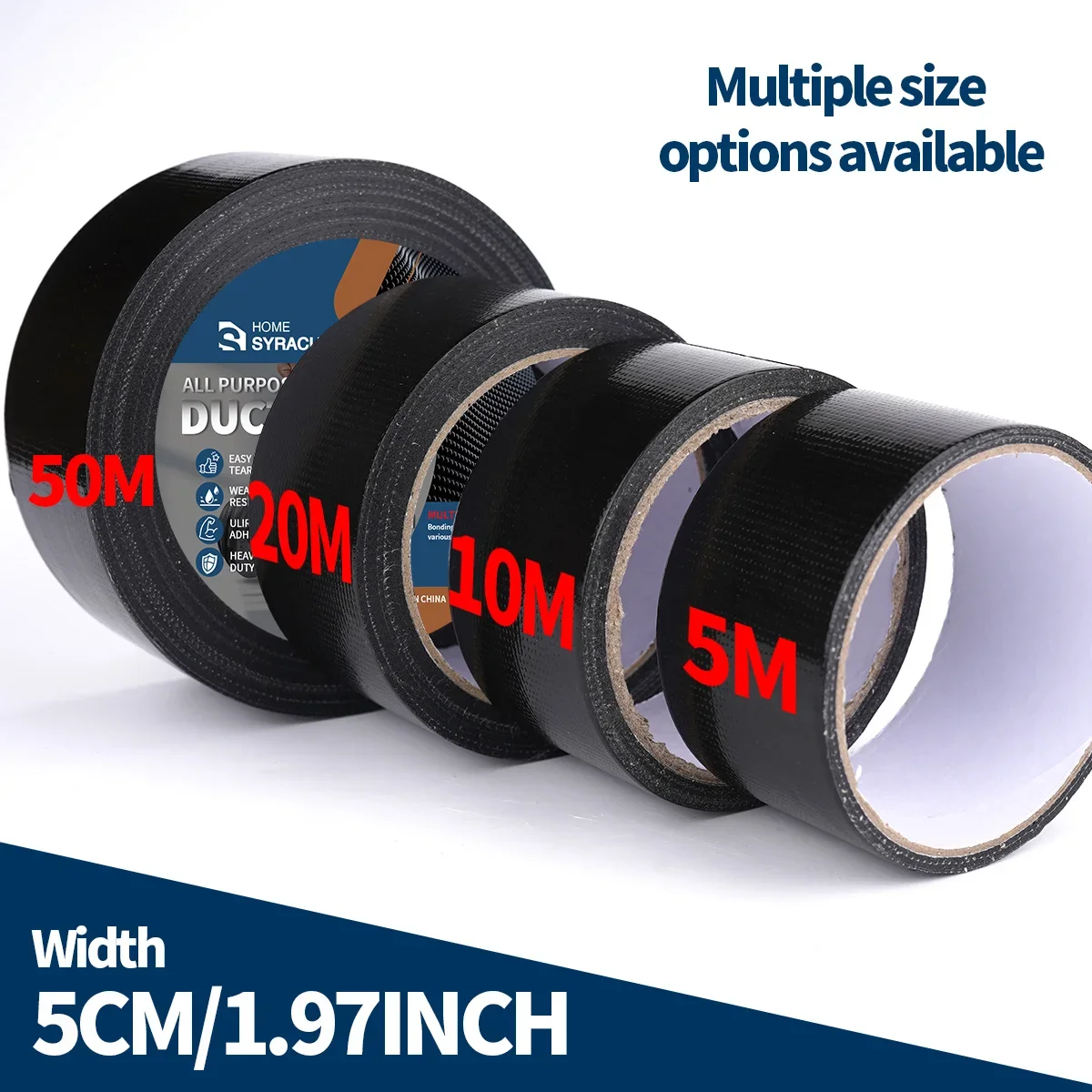 Nastro adesivo in tessuto super adesivo nero Riparazione di sedili per biciclette elettriche Riparazione di teloni Nastro adesivo a base di tessuto nero Nastro da imballaggio