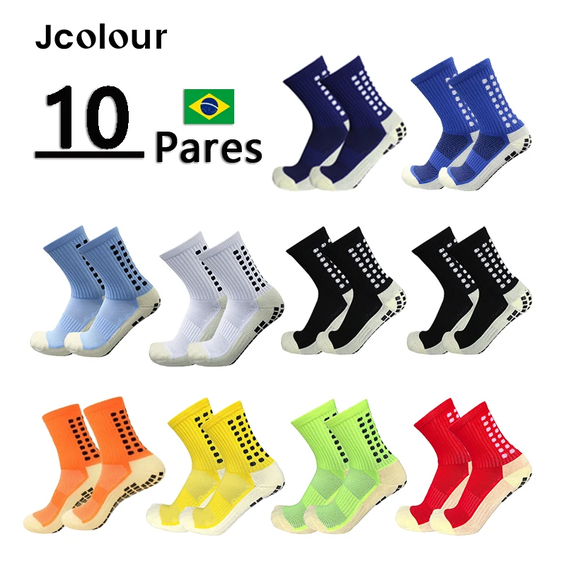 10 Pads Non-slip Football Socks, Skate Sports Socks, Sport Cycling Socks, PVC Stitch Socks