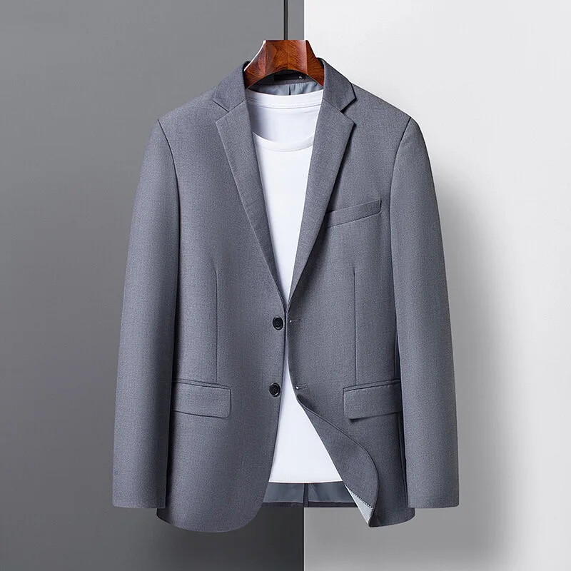 Blazer Herenmode, Casual, Zakelijk, Veelzijdig, Herenreizen, Ademend Effen Kleur, Trendy, Afslanken, Bruiloftsblazer