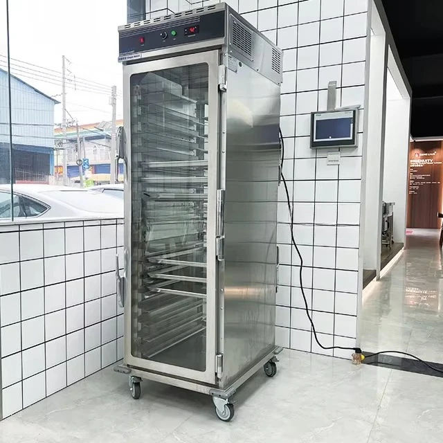 High-end Stainless Steel Hotel Restaurant Food Warmer Cabinet Commercial Mobile Insulated Heated Holding Cabinet Smart Digital