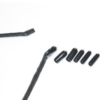 200pcs  Black Headbands Ends Rubber Cover Cap 3mm  5mm 7mm Hairband