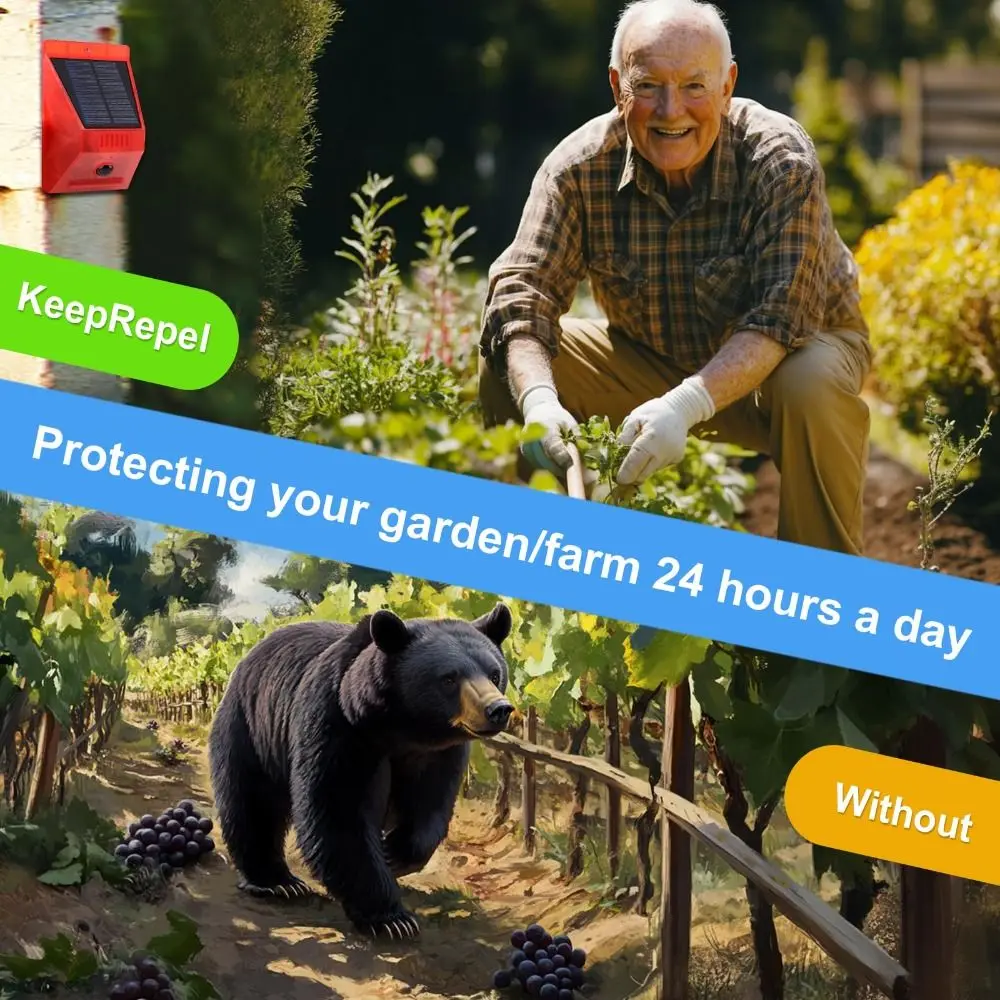 Alarma Solar impermeable, lámparas solares recargables multifuncionales, alarma de sonido, disuasivo de animales, alarma de carga Solar