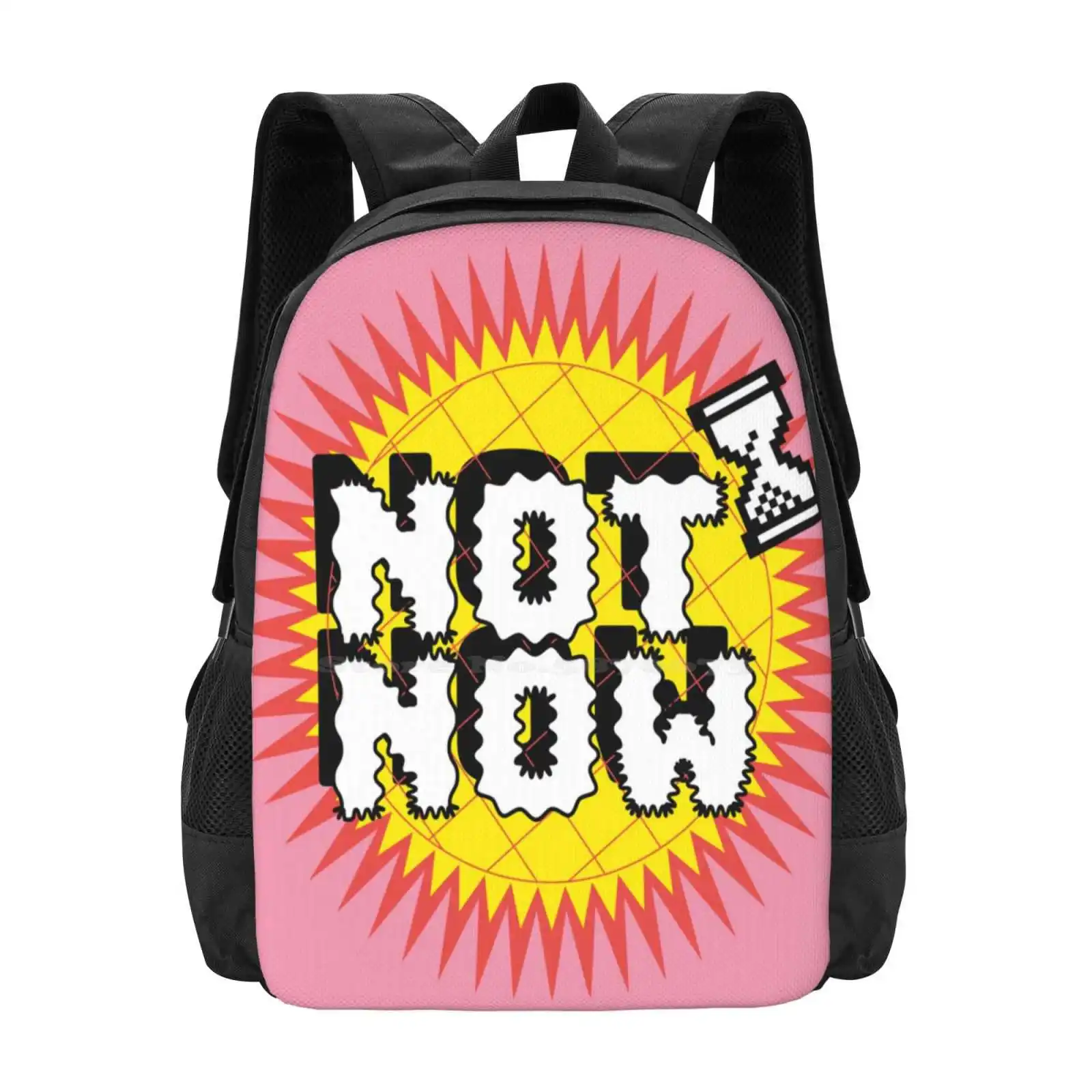 Spectacular Throwback To The 90S Hot Sale Schoolbag Backpack Fashion Bags Pink Yellow Not Now 90S Circle My Time Back To The