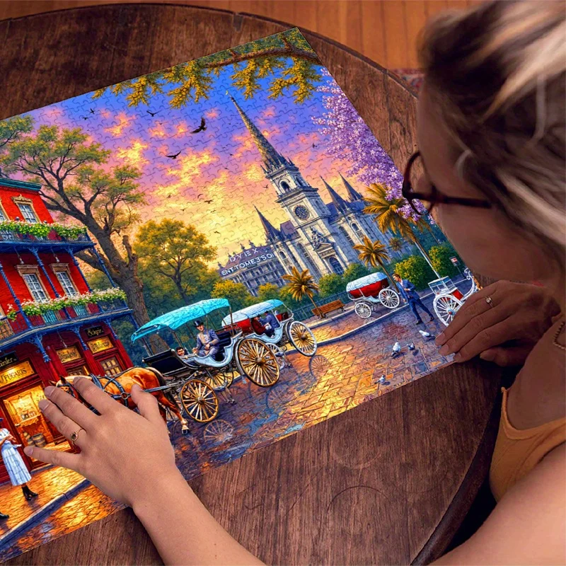 500/1000 stuks grote papieren puzzel geschikt voor volwassenen en gezinnen - geavanceerde uitdaging met -krastechnologie, complex 3