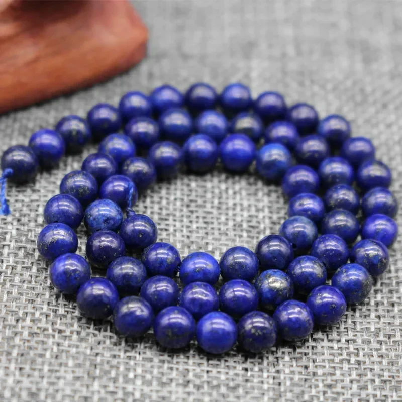 6MM Stones Beads Lapis Lazuli Imitation Gemstone Loose Stone Beads For Making Jewelry Diy Crafts Lazurite Beads 60Pcs