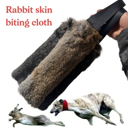 Rabbit Skin Dog Bite Cloth Dog Bite Tug Toy Whibbit Greyhound Hound training interactive supplies Dog Chewing Toy Pet Supply