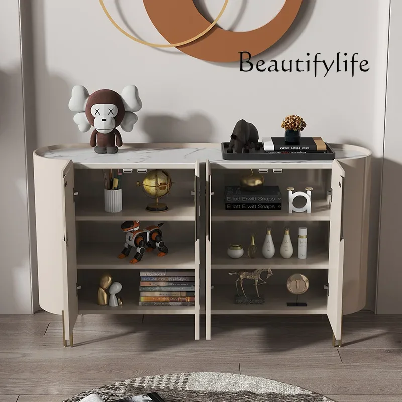 

BJ VIPItalian Minimalist Entrance Cabinet Semi-round Cabinet Living Room Locker Decorative Cabinet Partition