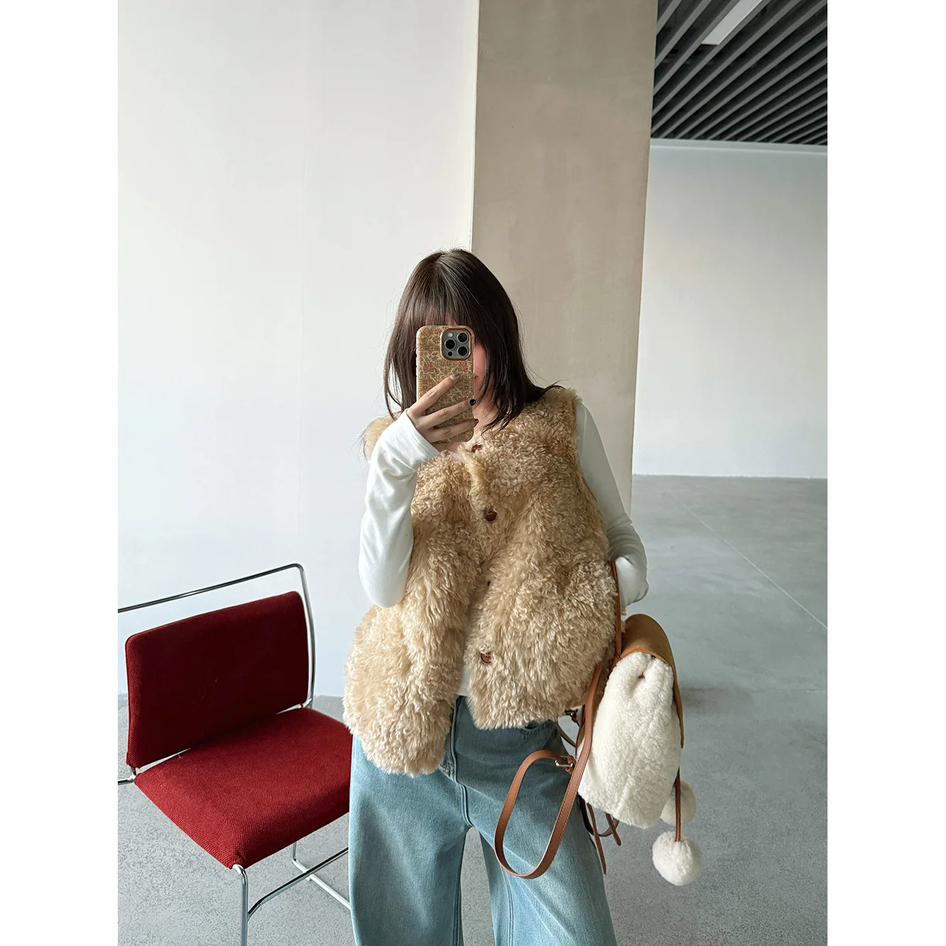 

Vests Waistcoats Thick Womens Waistcoat Gothic Spring Cotton-Padded Single-Breasted Tiered Minimalism Fashionable Leisure Sexy