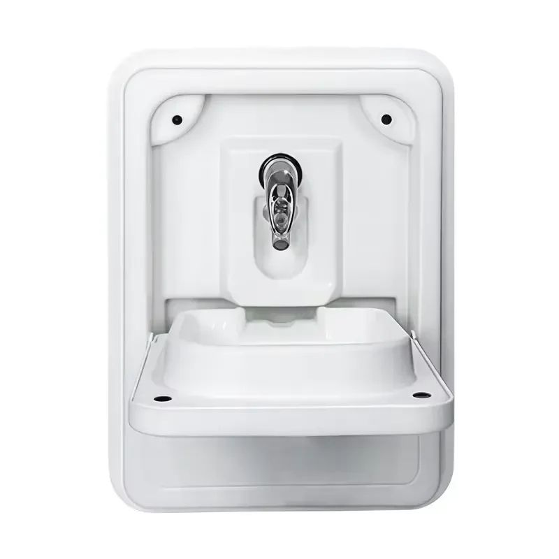RV Interior Accessories RV Folding Washbasin Premium Quality Acrylic Wall-mounted Sink with Hot & Cold Faucet for Caravan