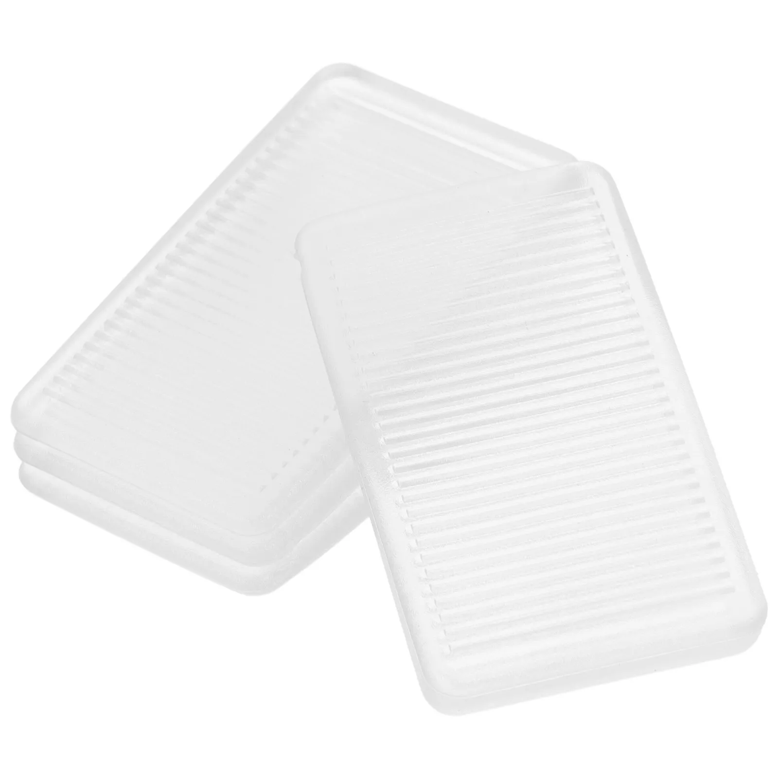 4Pcs Clear Transparent Table Shims for Furniture Leveling Desk Stabilizer Wedge Shim for Uneven Floors Cabinets Toilet Bowl