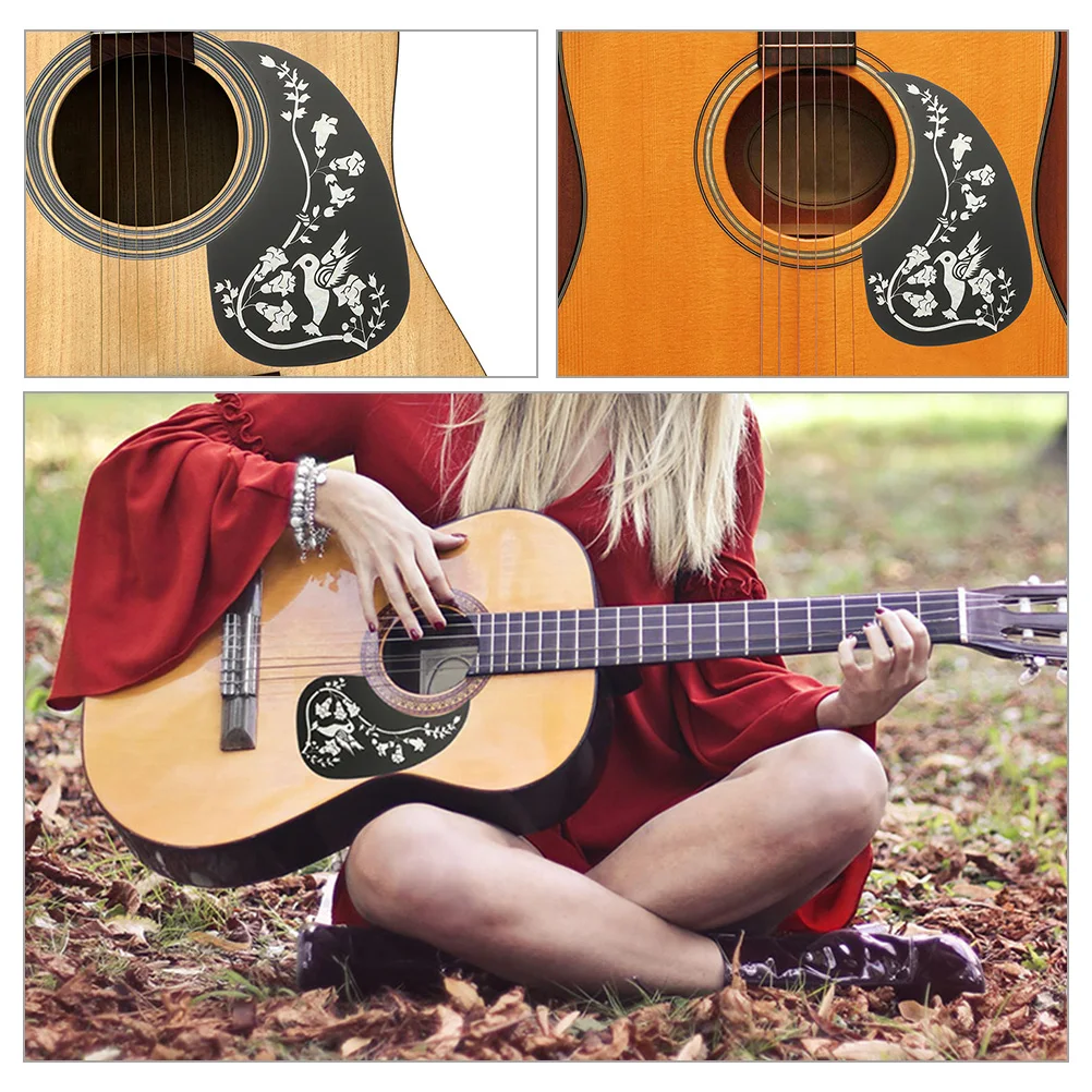 

2pcs Folk Pickguards Replacement Acoustic Protective Plate Scratch Resistant Wood Material Decorative Guard For Guitar