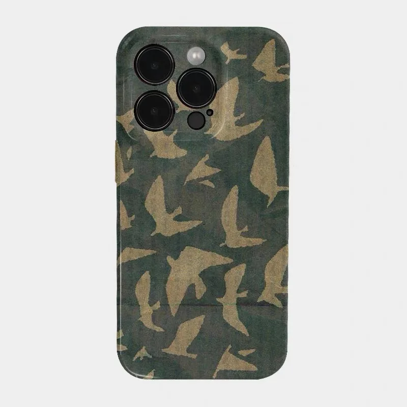 Dark Dark Green Bird Collection Phone Case for IPHONE 17 Air 16E 15 PROMAX 14 Plus 13 12 MINI 11 16Plus XR Acrylic Phone Cover